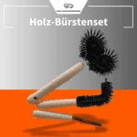 Holz-Bürstenset für Mähroboter – umweltfreundliches Reinigungsset mit ergonomischen Holzgriffen für gründliche Pflege
