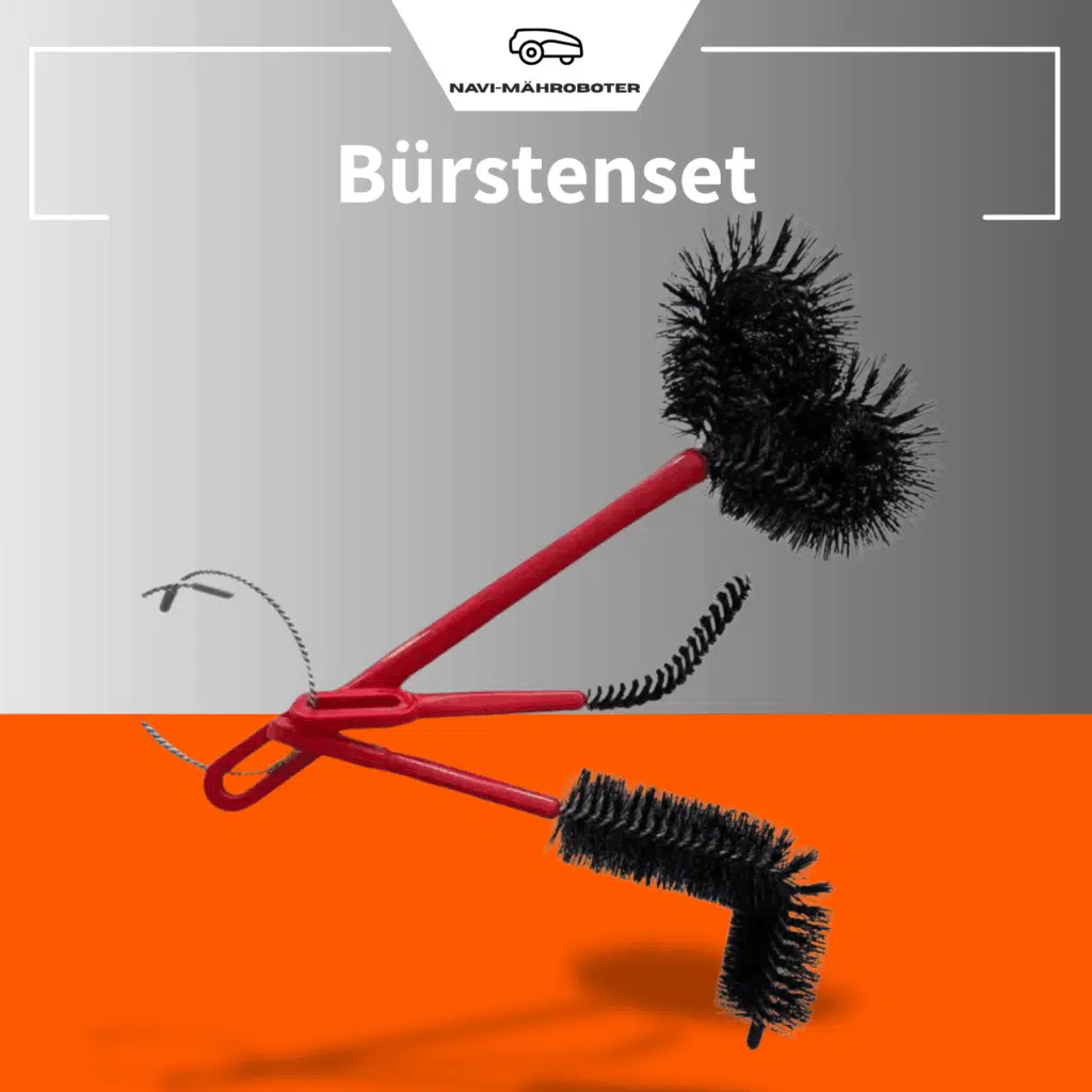 Bürstenset für Mähroboter – praktisches Reinigungsset mit Spezialbürsten für gründliche Pflege von Messern, Rädern und Gehäuse