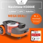 Segway Navimow H3000E kabelloser Mähroboter mit GPS für bis zu 3000 m², Testsieger Computer BILD Note 1,2 – Mega Deal