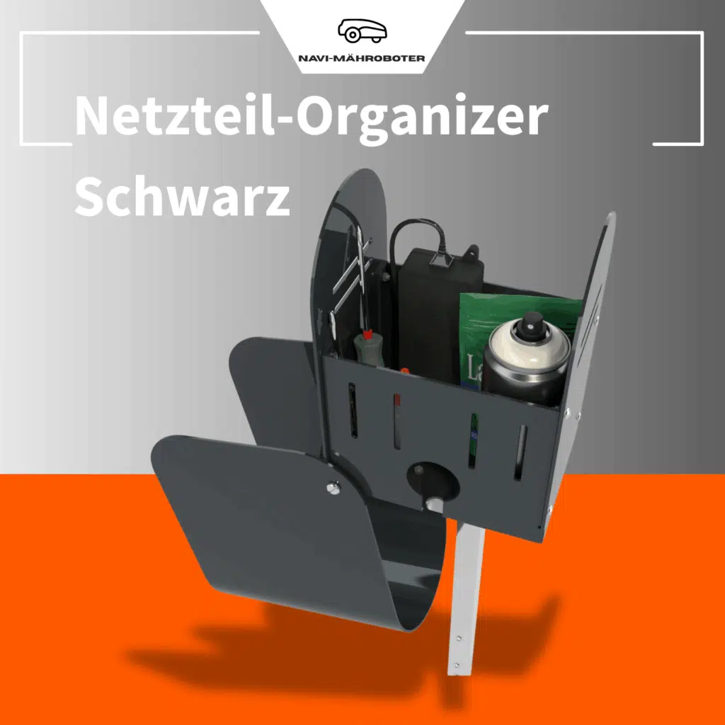 Netzteil-Organizer in Schwarz für Navimow – praktische Aufbewahrungslösung für Ladegerät, Kabel und Zubehör