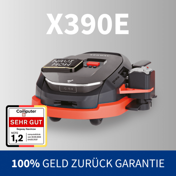 Segway Navimow X390E Mähroboter mit Computerbild-Testsiegel Note 1,2 – inklusive 100 % Geld-zurück-Garantie