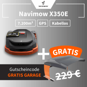 NEU 2025 | Segway Navimow X350E Mähroboter | bis 5.000 m² | Randmähfunktion | GPS-Diebstahlschutz | Steigungen bis 50 % | Intelligente 3D-Kamera
