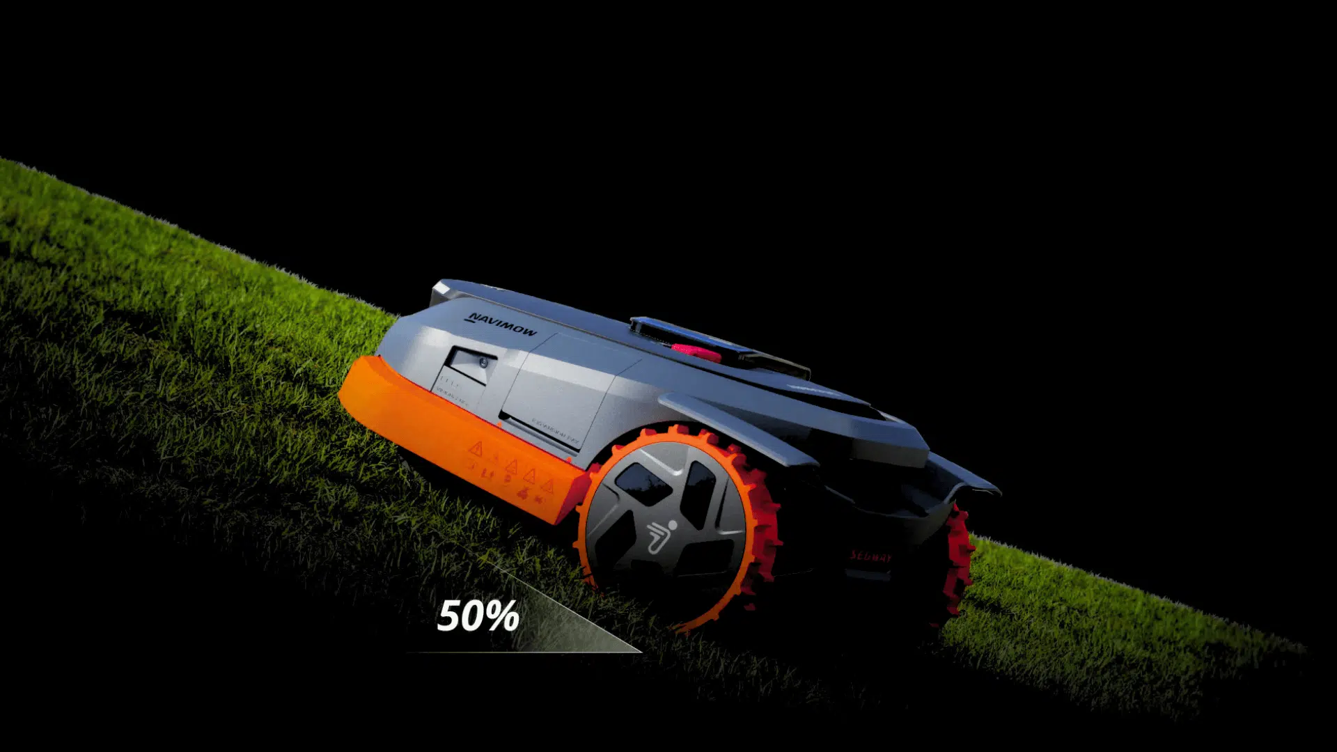 Segway Navimow Mähroboter bewältigt problemlos Steigungen bis zu 50 % – ideale Lösung für Hanglagen und unebenes Gelände