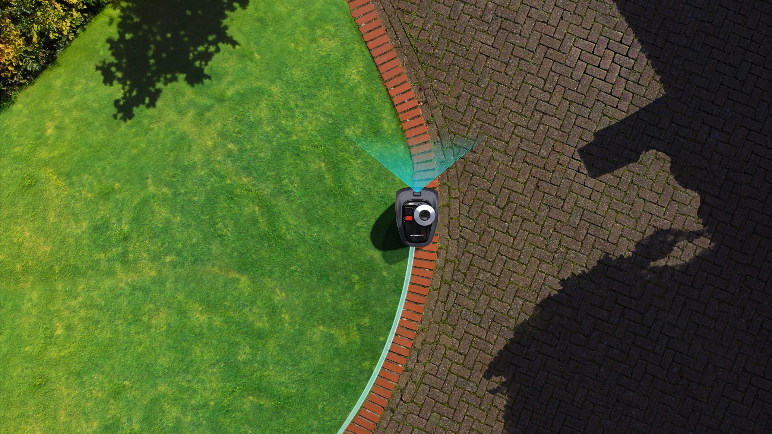 Segway Navimow i08E Mähroboter bei präziser Grenzbearbeitung – perfekte Rasenpflege bis an die Kante