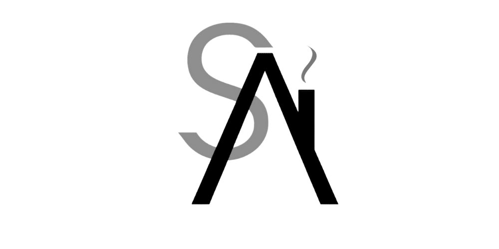 Abstraktes Logo mit stilisiertem S und A.