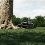 Segway Navimow X450E AWD Mähroboter navigiert sicher um Baumstamm dank intelligenter Hinderniserkennung