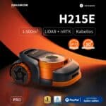Segway Navimow H215E Pro Mähroboter in Schwarz-Orange mit LiDAR + nRTK-Navigation, kabellosem Betrieb für bis zu 1.500 m², 2+1 Jahre Garantie, TÜV-zertifiziert