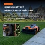 Segway Navimow Terranox Mähroboter mit automatischem Kantenschnitt – präziser Randschnitt unter 1cm dank seitlich versetztem Mähteller