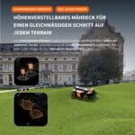 Segway Navimow Terranox Mähroboter mit schwimmendem Mähdeck und XXXL Schnittbreite – zwei Messerteller mit je 6 Klingen für gleichmäßigen Rasenschnitt