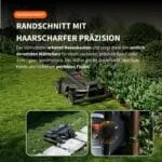 Segway Navimow X4 Mähroboter mit automatischem Kantenschnitt – präziser Randschnitt unter 1cm dank seitlich versetztem Mähteller