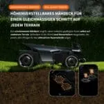 Segway Navimow X4 Mähroboter mit schwimmendem Mähdeck und XXXL Schnittbreite – zwei Messerteller mit je 6 Klingen für gleichmäßigen Rasenschnitt